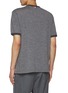 Back View - Click To Enlarge - THOM BROWNE  - Short Sleeve Contrast Trim Ringer T-Shirt