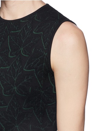 Detail View - Click To Enlarge - ALEXANDER MCQUEEN - Leaf jacquard bodycon dress
