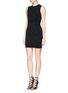 Figure View - Click To Enlarge - ALEXANDER MCQUEEN - Leaf jacquard bodycon dress