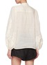 Back View - Click To Enlarge - ZIMMERMANN - Mandarin Collar Embroidery Linen Blouse