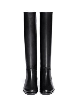 Figure View - Click To Enlarge - LANVIN - Leather zip boots 