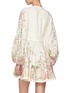 Back View - Click To Enlarge - ZIMMERMANN - Waverly Plunge Linen Mini Dress