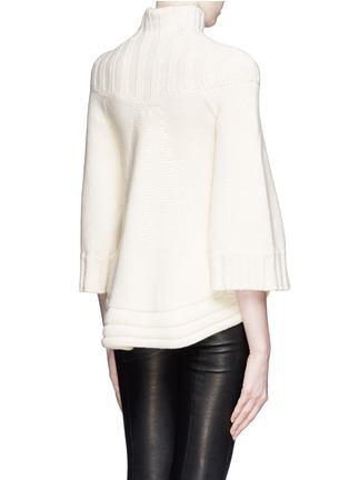 Back View - Click To Enlarge - ALEXANDER MCQUEEN - Flare back chunky turtleneck sweater