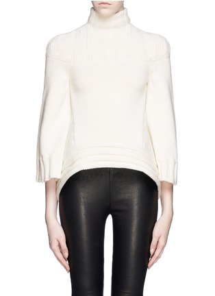 Main View - Click To Enlarge - ALEXANDER MCQUEEN - Flare back chunky turtleneck sweater