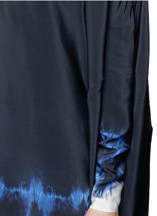 Detail View - Click To Enlarge - STELLA MCCARTNEY - Asymmetric drape tie dye print jersey dress