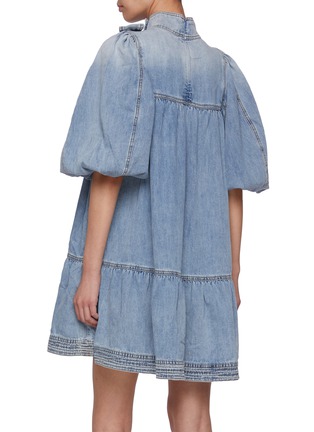 Back View - Click To Enlarge - ZIMMERMANN - Denim Smock Dress