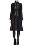 Main View - Click To Enlarge - ALEXANDER MCQUEEN - Satin ribbon tie wool coat 