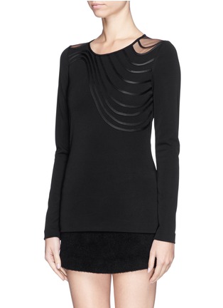 Front View - Click To Enlarge - STELLA MCCARTNEY - Wave piping top