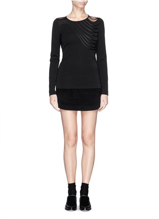 Figure View - Click To Enlarge - STELLA MCCARTNEY - Wave piping top