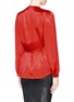 Back View - Click To Enlarge - GIVENCHY - Puff shoulder silk blouse
