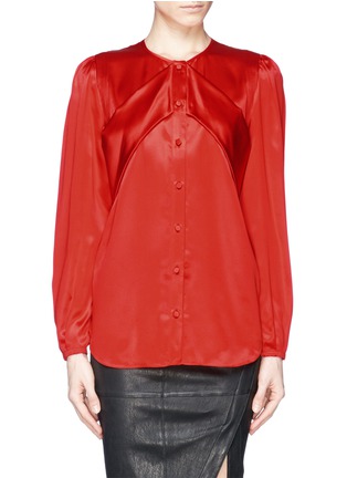 Main View - Click To Enlarge - GIVENCHY - Puff shoulder silk blouse