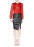 Figure View - Click To Enlarge - GIVENCHY - Puff shoulder silk blouse