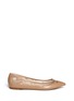 Main View - Click To Enlarge - GIANVITO ROSSI - Western mesh insert leather flats
