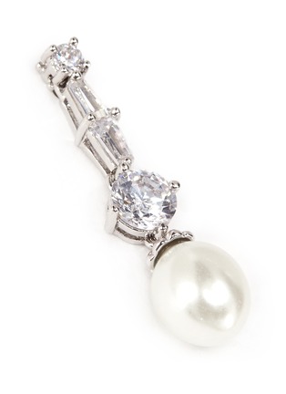 Detail View - Click To Enlarge - CZ BY KENNETH JAY LANE - Cubic zirconia faux pearl drop earrings
