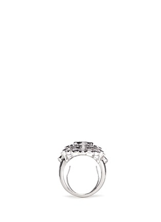 Detail View - Click To Enlarge - CZ BY KENNETH JAY LANE - Cubic zirconia floral bezel ring