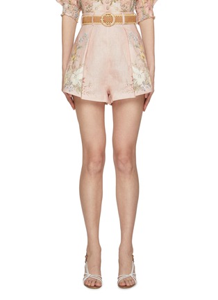 Main View - Click To Enlarge - ZIMMERMANN - Waverly Pleated Tuck Linen Shorts