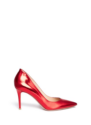 Main View - Click To Enlarge - GIANVITO ROSSI - Metallic leather pumps