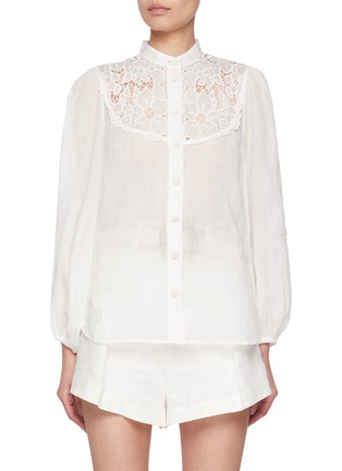 ZIMMERMANN | Embroidered Yoke Blouse | Women | Lane Crawford