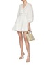 Figure View - Click To Enlarge - ZIMMERMANN - Pop Trimmed Linen Mini Dress