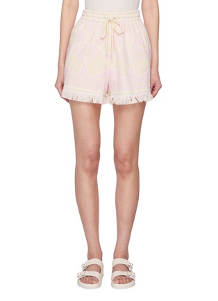 Main View - Click To Enlarge - ZIMMERMANN - Pop Towelling Cotton Shorts