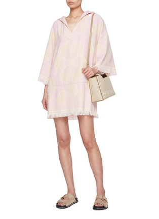 Figure View - Click To Enlarge - ZIMMERMANN - Pop Hooded Towel Cotton Mini Dress