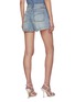 Back View - Click To Enlarge - ZIMMERMANN - Light Wash Denim Mini Shorts