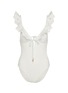 Main View - Click To Enlarge - ZIMMERMANN - Embroidered Frill Swimsuit