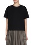 Main View - Click To Enlarge - SACAI - Embroidered Pocket Side Split Cotton T-Shirt