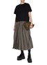 Figure View - Click To Enlarge - SACAI - Embroidered Pocket Side Split Cotton T-Shirt