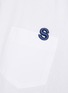  - SACAI - Embroidered Pocket Side Split Cotton T-Shirt