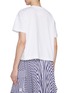 Back View - Click To Enlarge - SACAI - Embroidered Pocket Side Split Cotton T-Shirt
