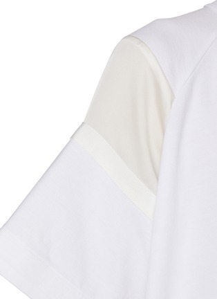  - SACAI - Satin Cotton Jersey T-Shirt