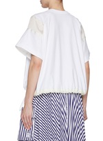 SACAI | Satin Cotton Jersey T-Shirt | WHITE | Women | Lane Crawford