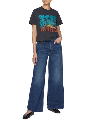 Figure View - Click To Enlarge - MOTHER - Lil Ditcher Roller Sneak Flared Leg Jeans