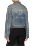 Back View - Click To Enlarge - BALENCIAGA - Hotfix Crown Motif Denim Jacket