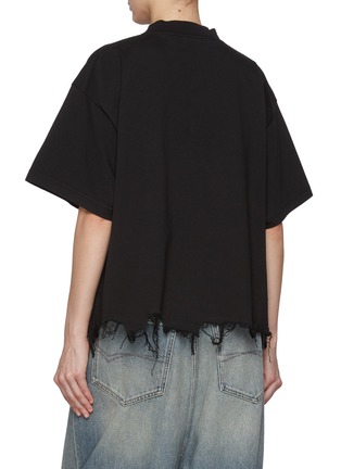 Back View - Click To Enlarge - BALENCIAGA - BB Classic Balenciaga Cropped T-shirt