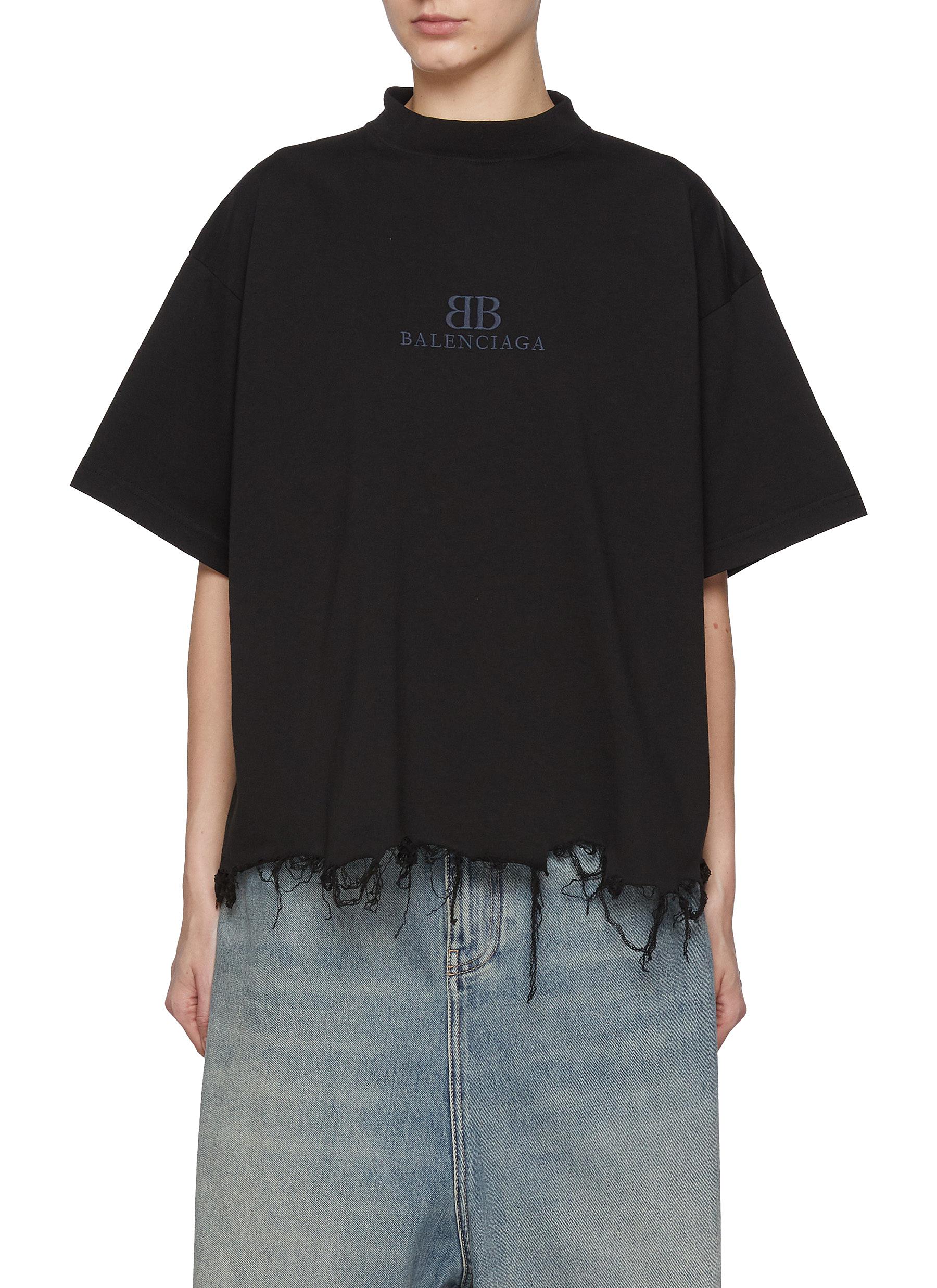 Balenciaga logo t shirt women's best sale