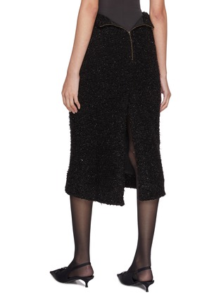 Back View - Click To Enlarge - BALENCIAGA - Tweed Bouclé Pencil Skirt