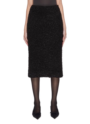 Main View - Click To Enlarge - BALENCIAGA - Tweed Bouclé Pencil Skirt