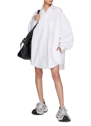 Figure View - Click To Enlarge - BALENCIAGA - Oversized Cotton Poplin Shirt