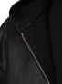  - BALENCIAGA - Lined Leather Zip Up Hoodie