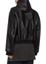 Back View - Click To Enlarge - BALENCIAGA - Lined Leather Zip Up Hoodie