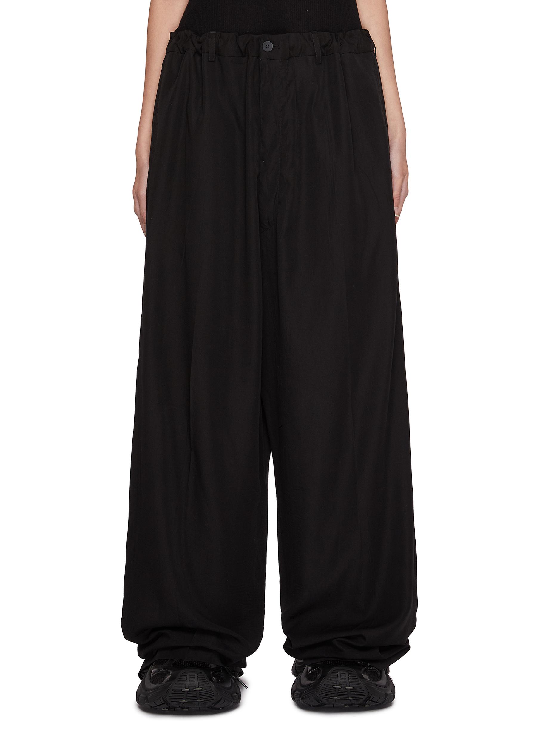 BALENCIAGA | Wide Leg Fluid Poplin Trousers | Women | Lane