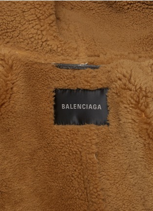  - BALENCIAGA - Shearling Leather Zip Up Hoodie