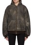 Main View - Click To Enlarge - BALENCIAGA - Shearling Leather Zip Up Hoodie