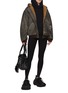 Figure View - Click To Enlarge - BALENCIAGA - Shearling Leather Zip Up Hoodie