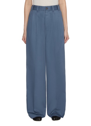 Main View - Click To Enlarge - MAISON MARGIELA - Pleated Cotton Blend Trousers