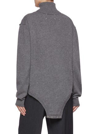 Back View - Click To Enlarge - MAISON MARGIELA - Turtleneck Wool Cashmere Body Sweater