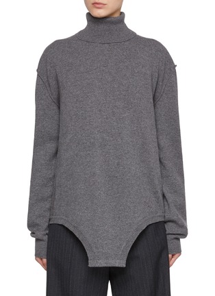 Main View - Click To Enlarge - MAISON MARGIELA - Turtleneck Wool Cashmere Body Sweater