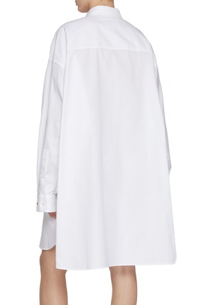 Back View - Click To Enlarge - MAISON MARGIELA - Structured Cotton Shirt Dress